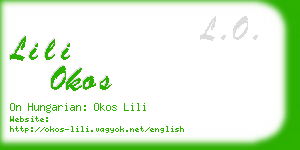 lili okos business card